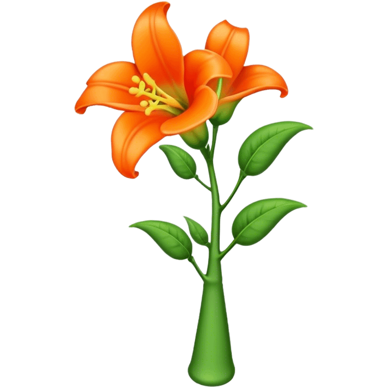 single Trumpet Vine, straight stem emoji