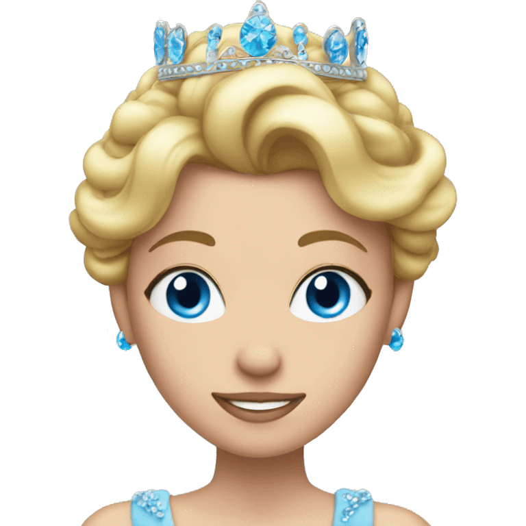 princess with tiara blue eyes emoji