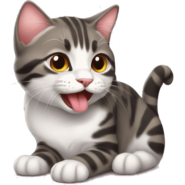 Cat with tongue out cute  emoji