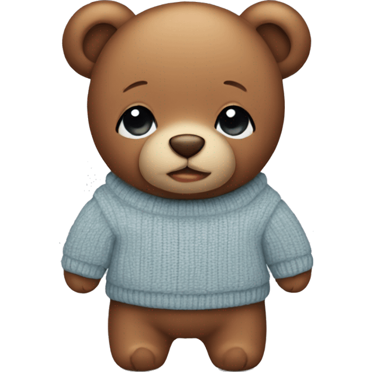 Cute teddy bear wearing a sweater emoji