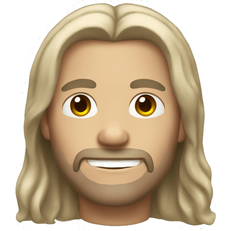 white man with long hair emoji