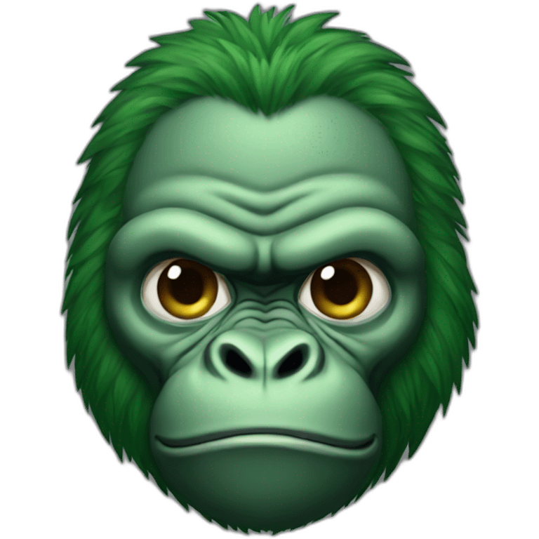 Green buff Gorilla emoji