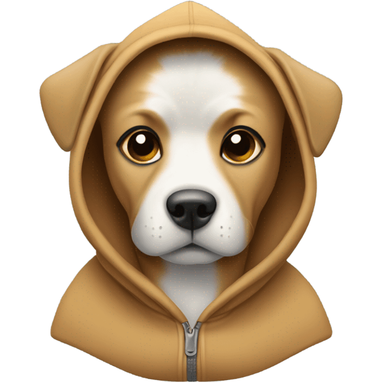 dog wearing a hoodie emoji