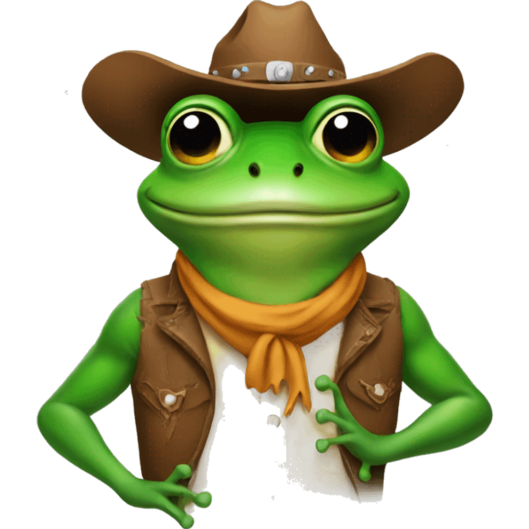 Cowboy frog emoji