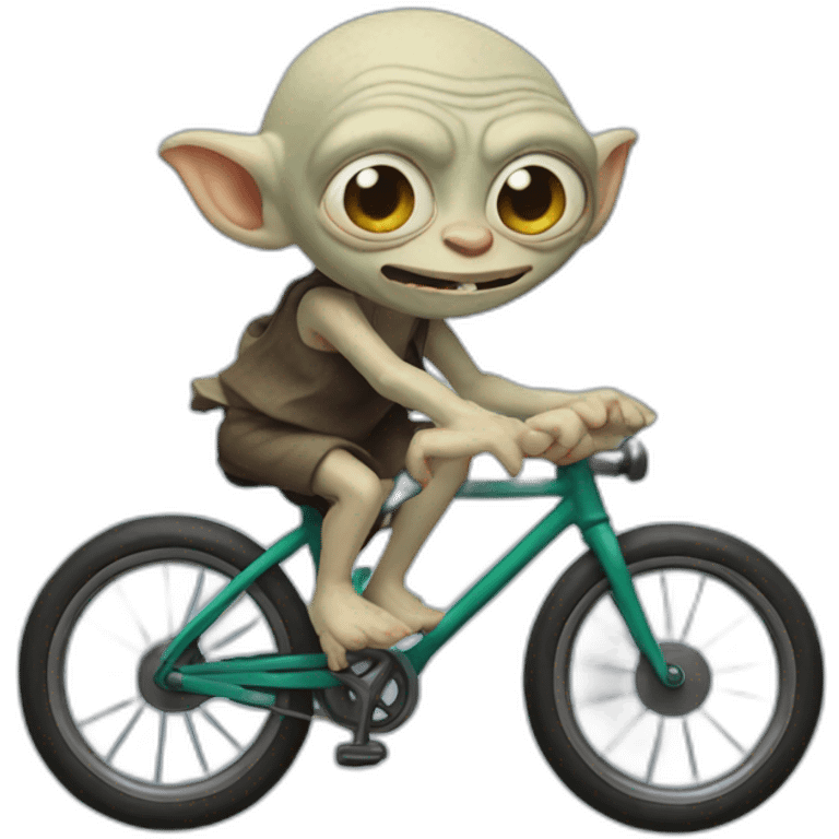 Gollum on a bike emoji