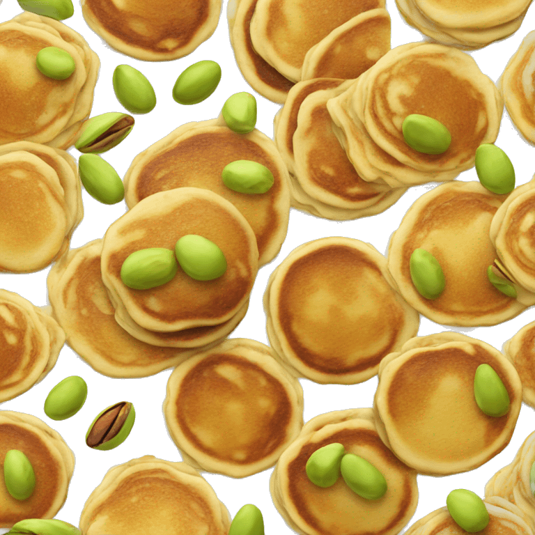 Pancakes with pistachio emoji