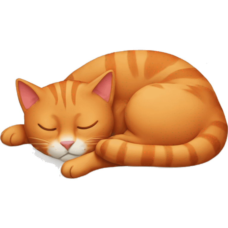 Sleeping red cat emoji