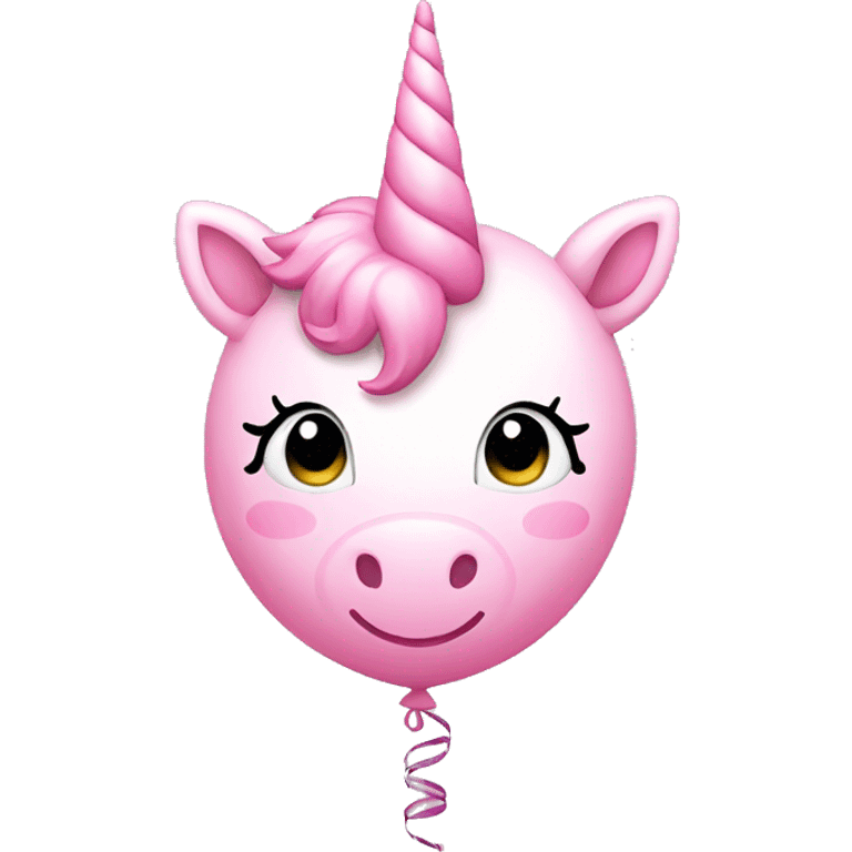 Light pink unicorn balloon  emoji