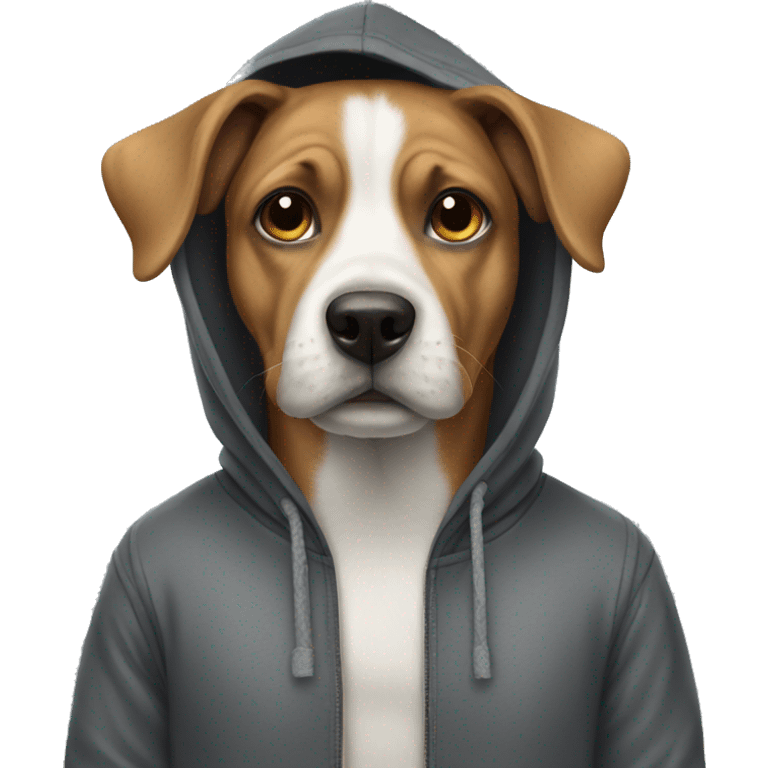 Dog wearing a hoodie  emoji