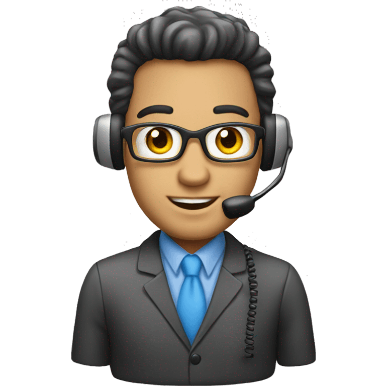 realistic emoji of a male telemarketer emoji