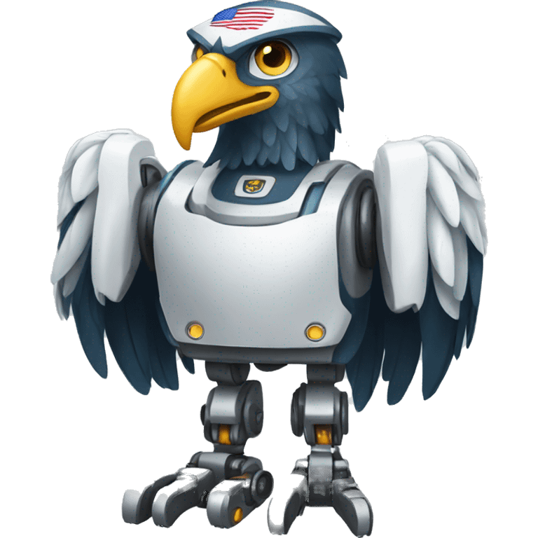 robot eagle usa  emoji