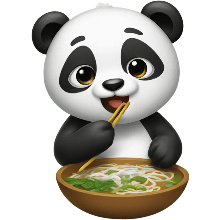 Panda eating pho emoji