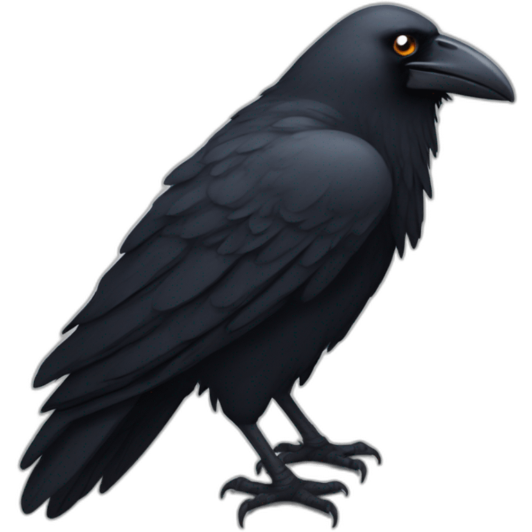 Giant crow looking at you emoji