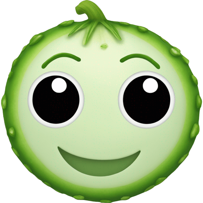 Cucumber smiley face emoji