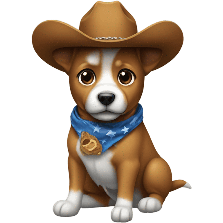 Cowboy dog emoji