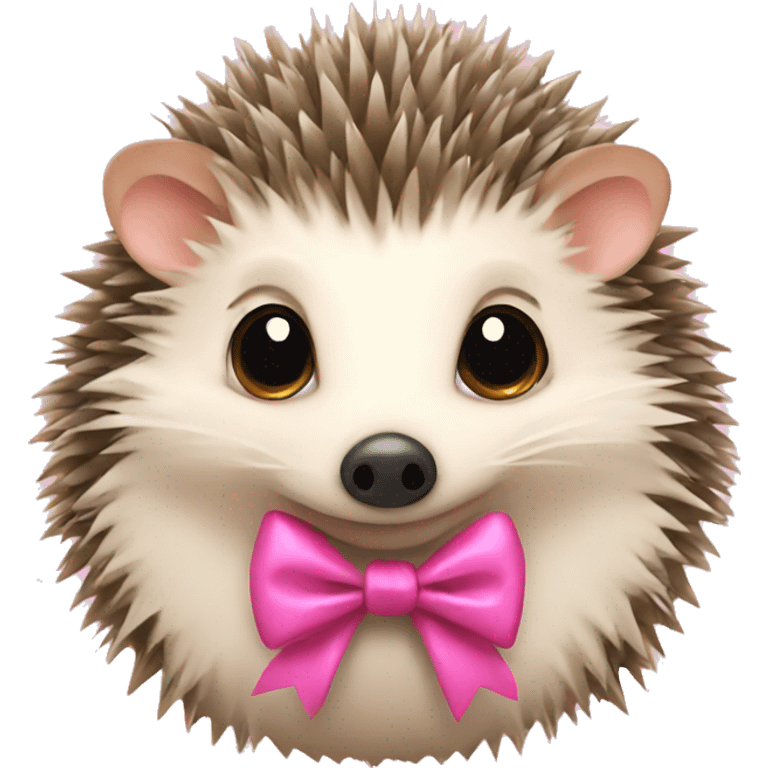 hedgehog with a pink bow emoji