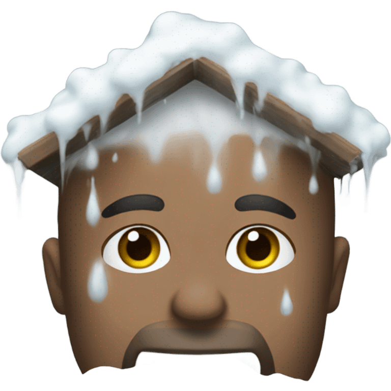 Shower but instead of water it’s snow emoji