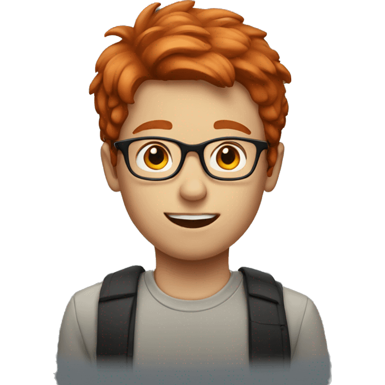 red-haired boy with glasses emoji