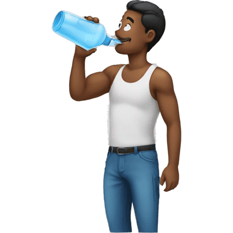 The Man Drink A Water  emoji