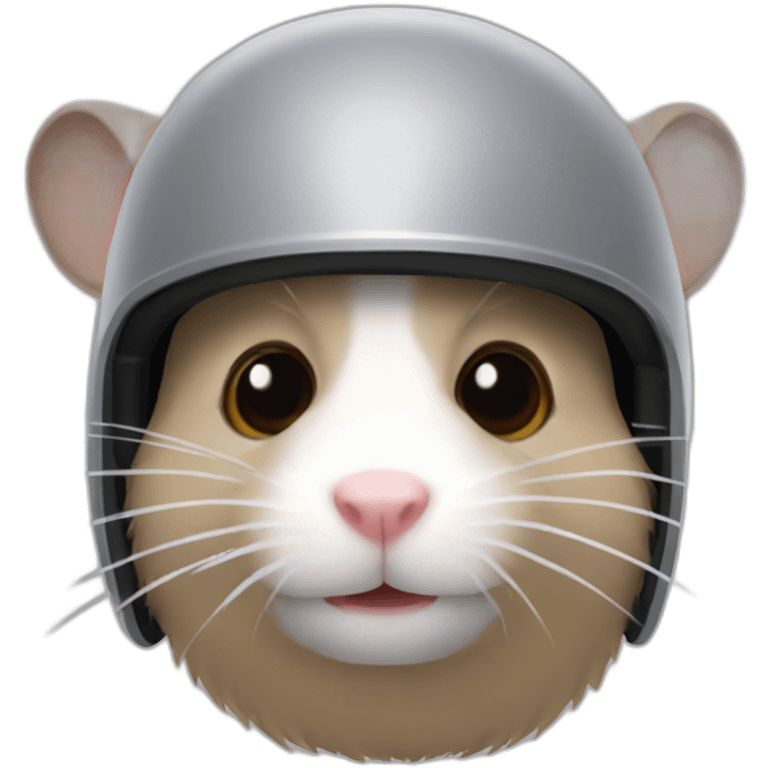 gray-hamster-fullface-helmet emoji