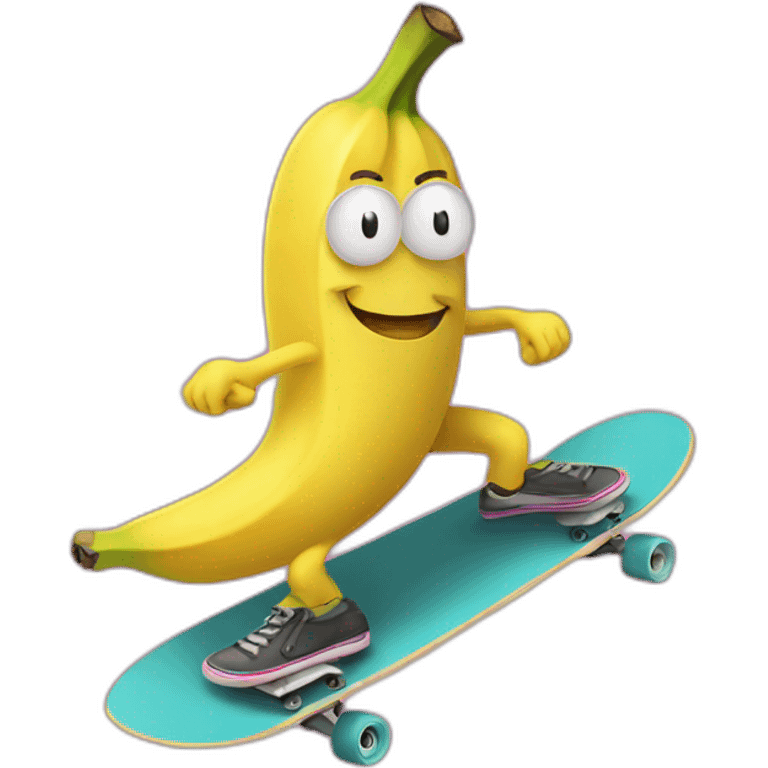 Banana on skateboard emoji