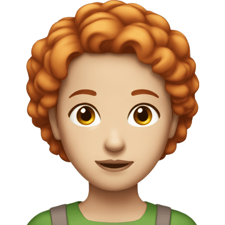 girl redhead with short haire emoji