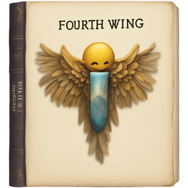 A book titled fourth wing  emoji