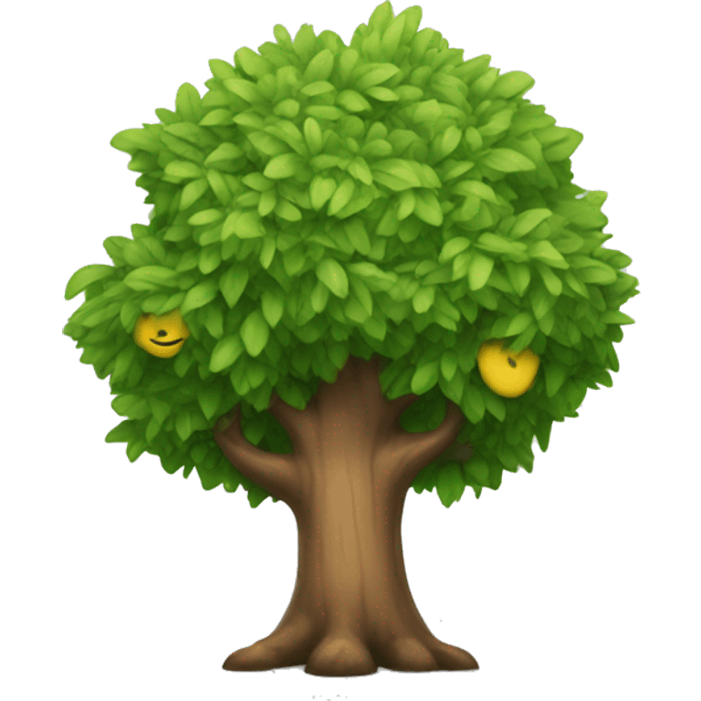 tree with a smile emoji