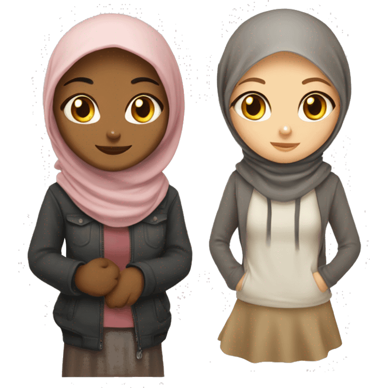 Calico cat with hijab girl white skin emoji