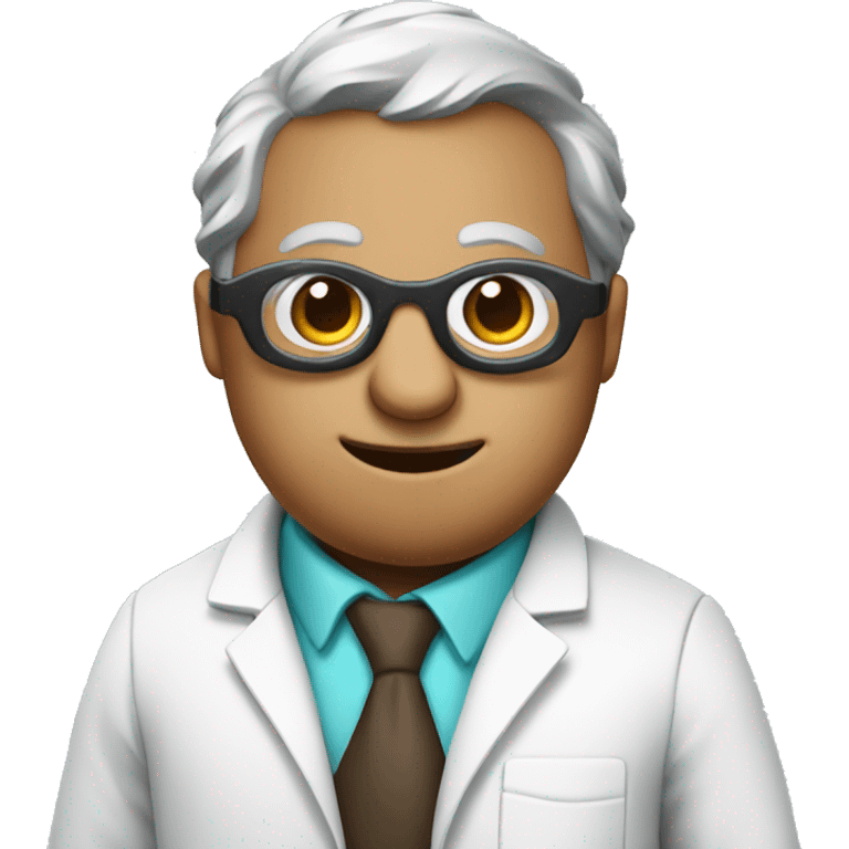 A scientist mole wearing labcoat and goggles emoji