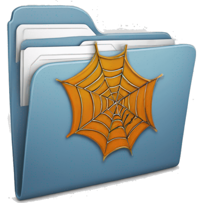 folder icon with a spiderweb emoji