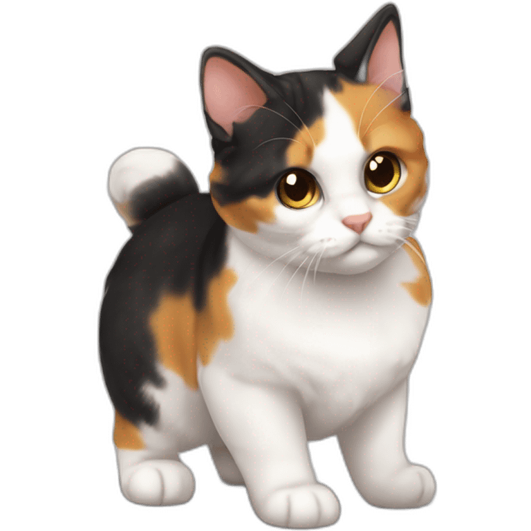 One Calico fat one calico tiny emoji