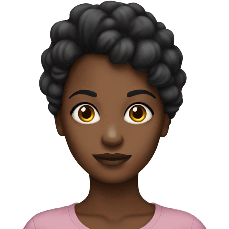 Pretty black woman with big eyes  emoji