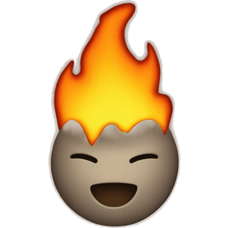 emoji on fire emoji