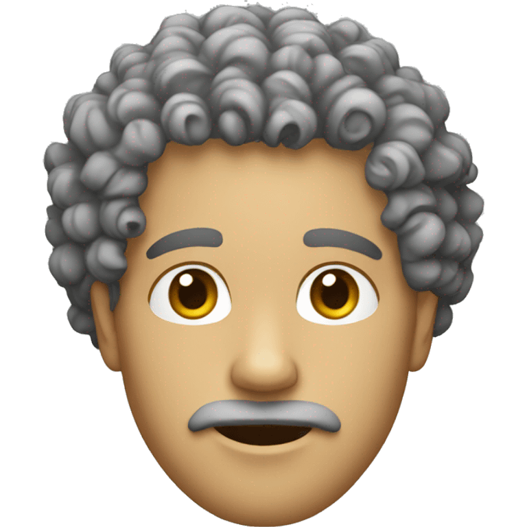 curly hair Mexican white guy emoji