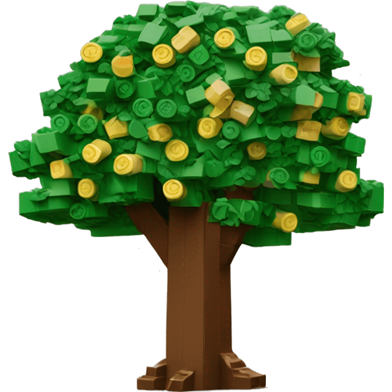 Tree with Lego style emoji