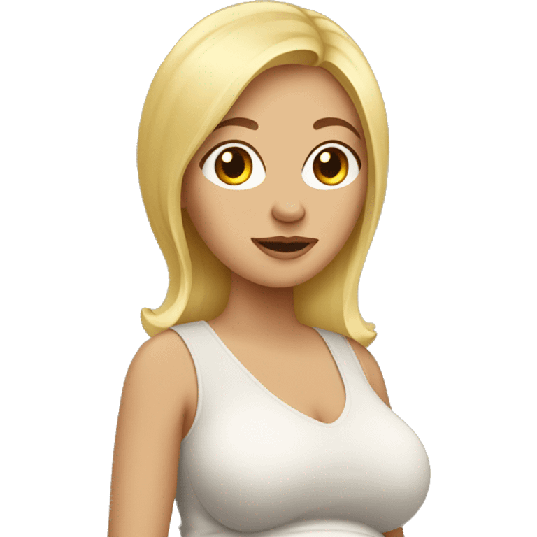 pregnant blonde woman  emoji