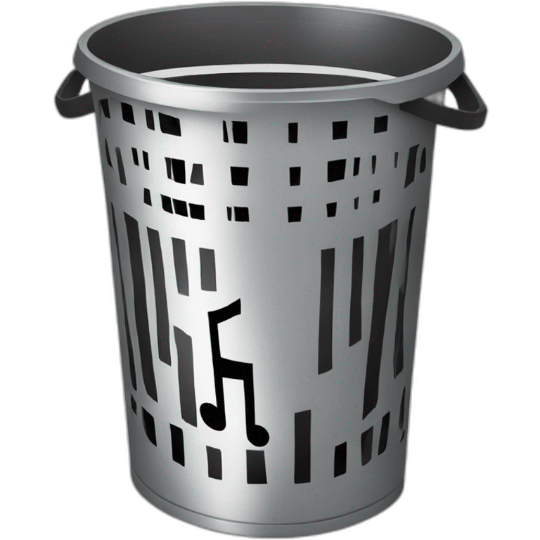 music notes in the trash bin emoji