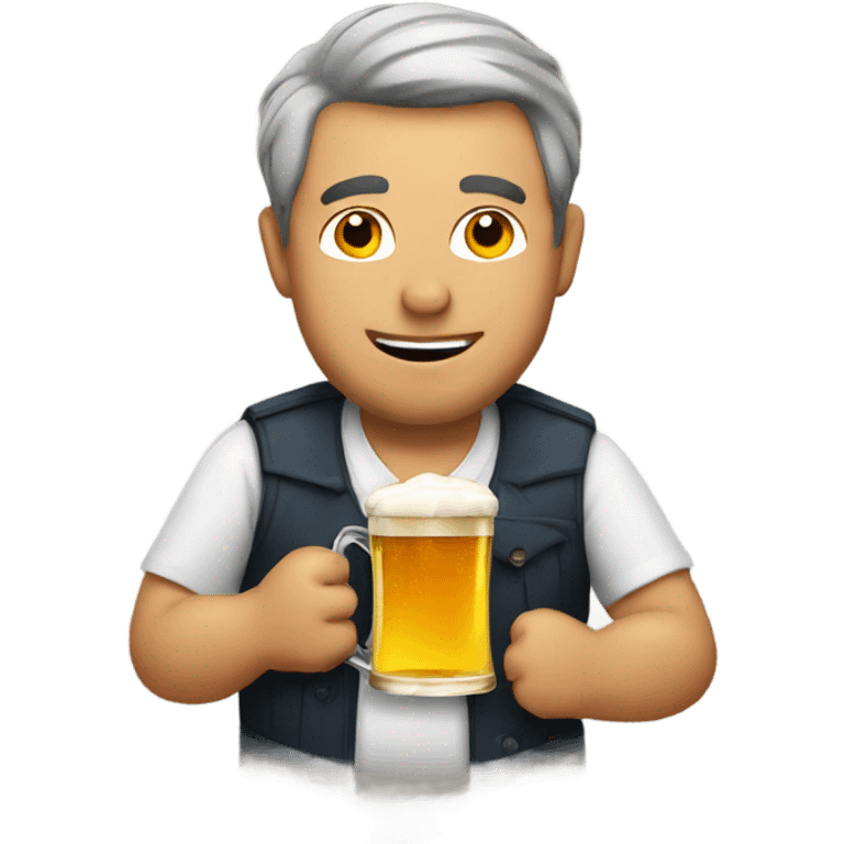 Man drinking beer emoji