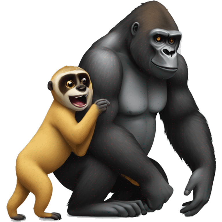 gorilla with meerkat emoji