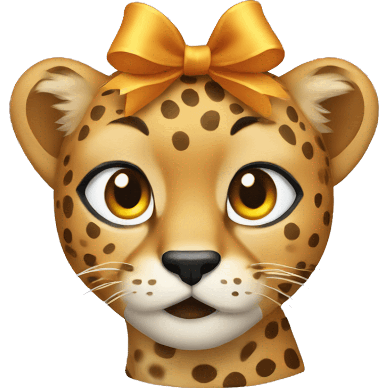 Cheetah bow emoji