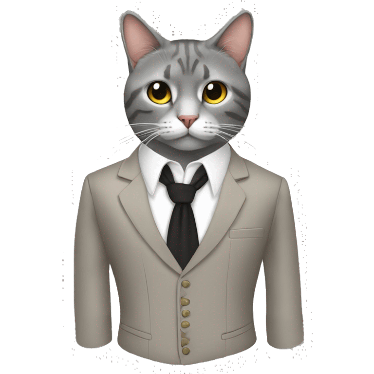 Un gato vestido del traje típico país vasco blusa emoji