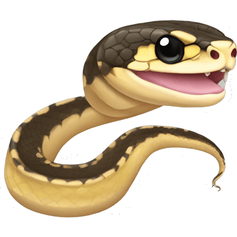 Ball Python snake with a bow emoji