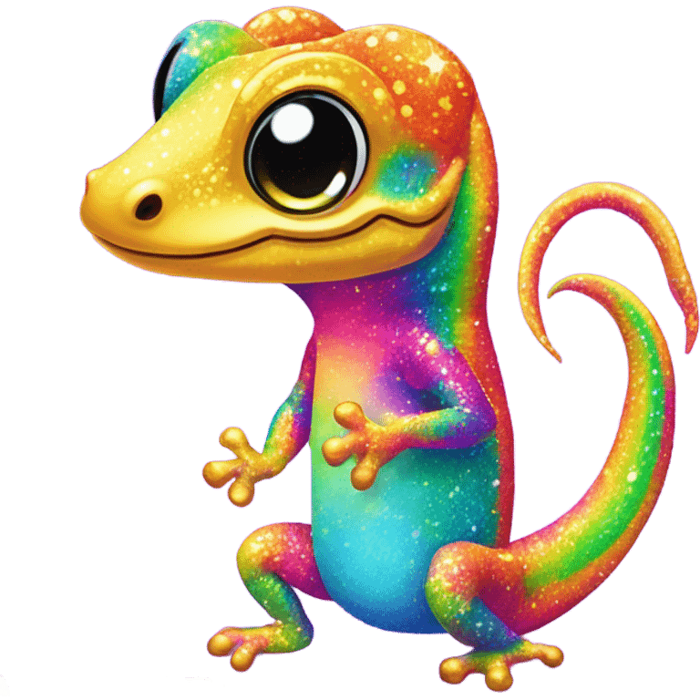 Lisa frank glitter￼ gecko  emoji