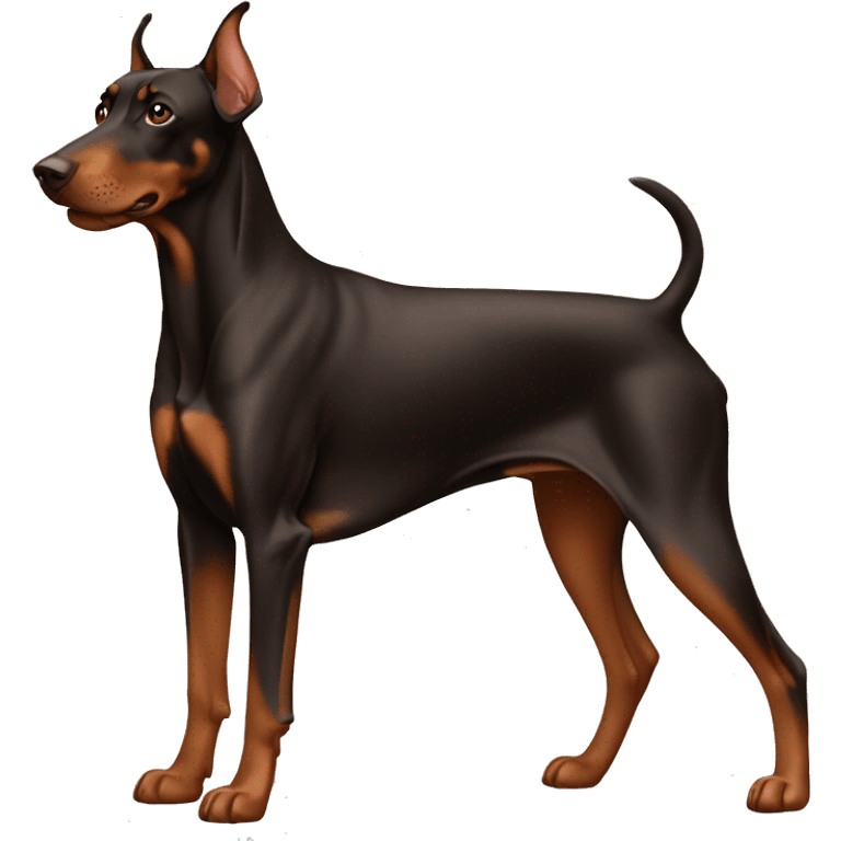 Brown Doberman pinscher  emoji