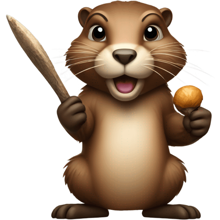 Dart playing beaver emoji