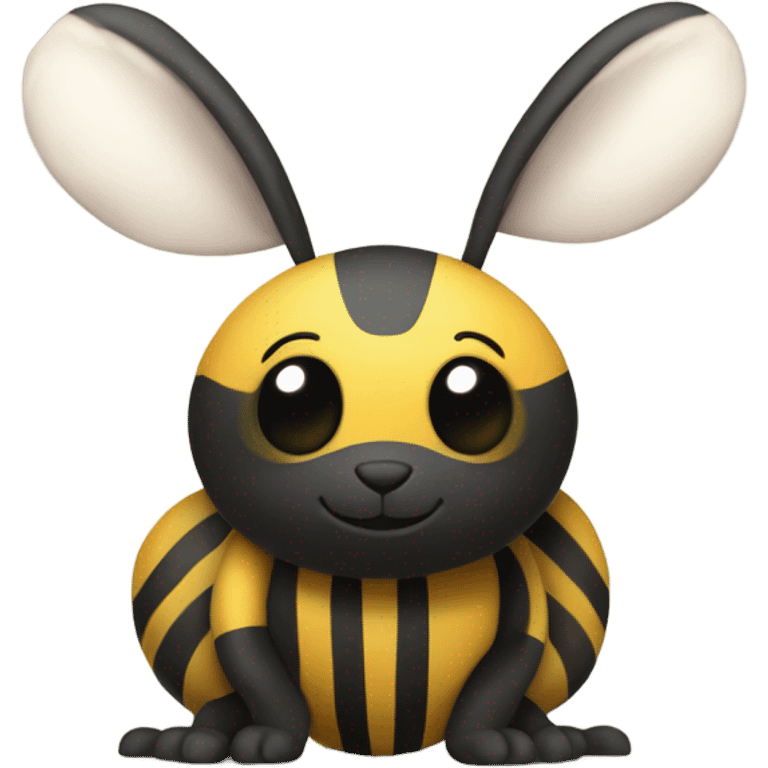 bee with bunny emoji