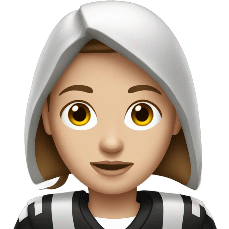 Raiders fan white female with brown hair  emoji