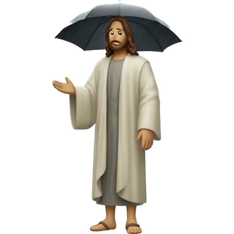 Jesus in the rain emoji