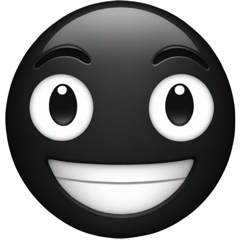 Black smiling face emoji